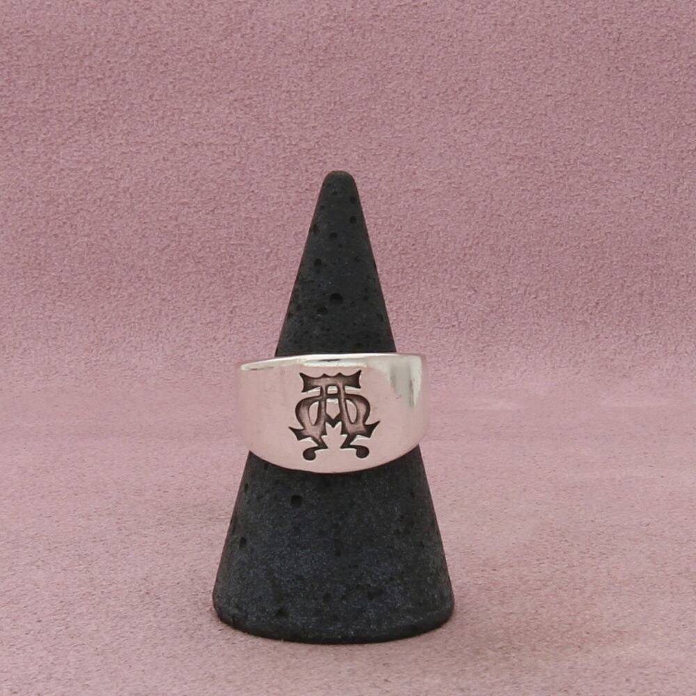 james avery sterling silver retired alpha and omega band ring size 7.75